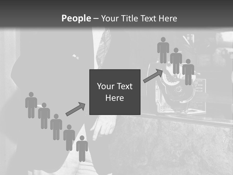 Funny Man Black And White Background PowerPoint Template