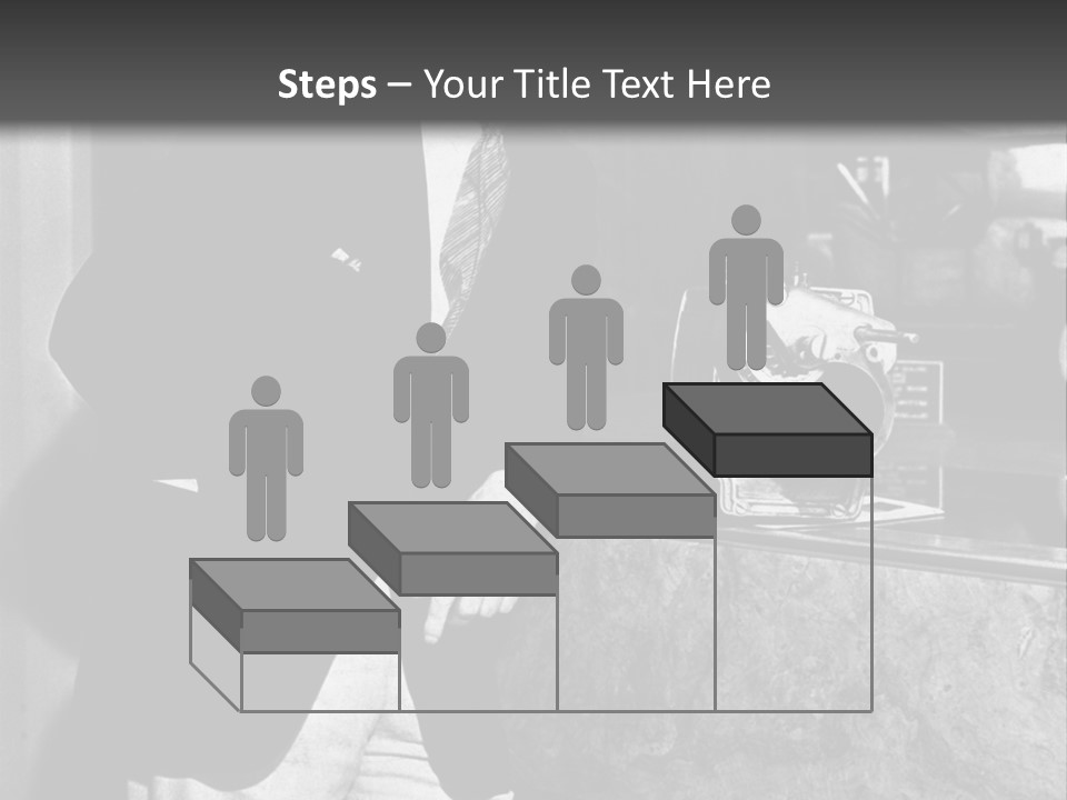 Funny Man Black And White Background PowerPoint Template