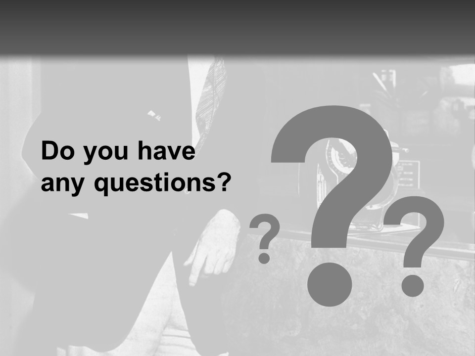 Funny Man Black And White Background PowerPoint Template