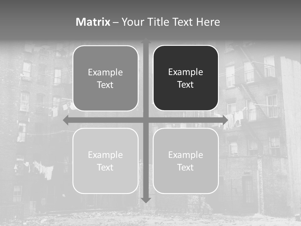 Typical House Of The 20Th Century PowerPoint Template