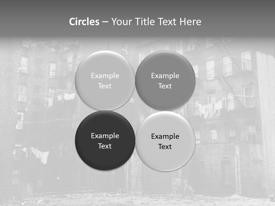 Typical House Of The 20Th Century PowerPoint Template