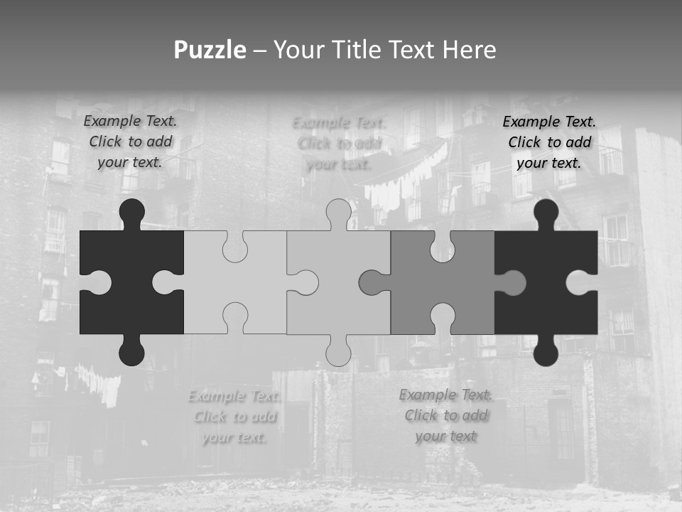 Typical House Of The 20Th Century PowerPoint Template