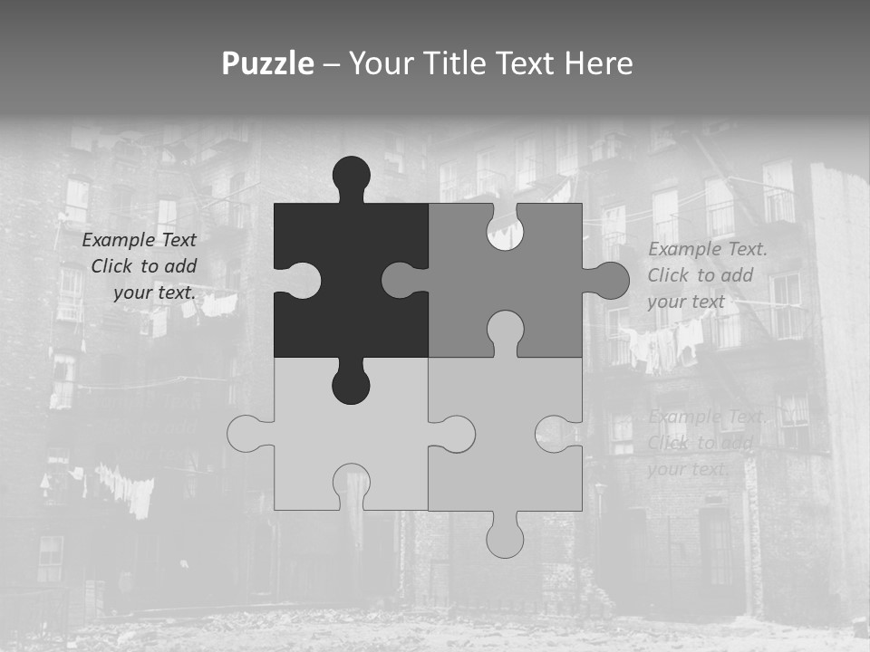 Typical House Of The 20Th Century PowerPoint Template