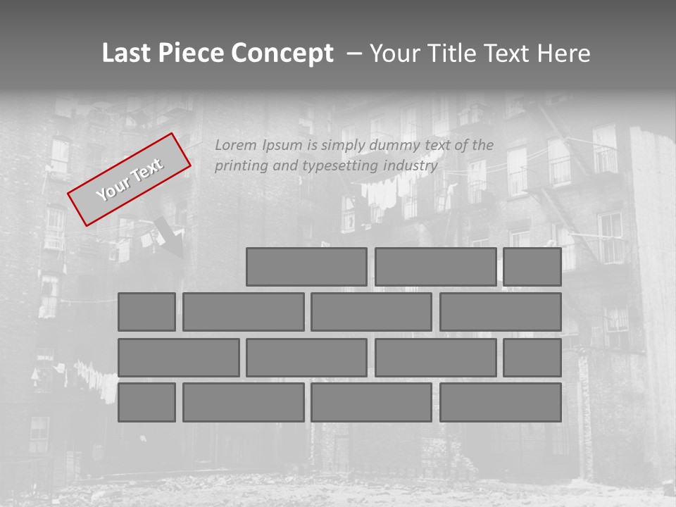 Typical House Of The 20Th Century PowerPoint Template