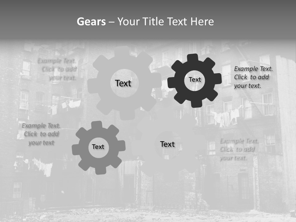 Typical House Of The 20Th Century PowerPoint Template