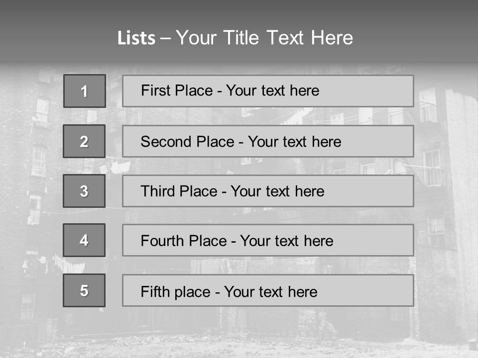 Typical House Of The 20Th Century PowerPoint Template