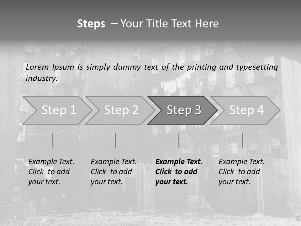 Typical House Of The 20Th Century PowerPoint Template