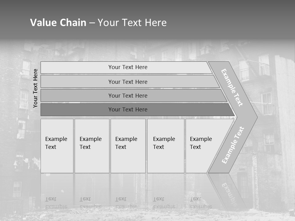 Typical House Of The 20Th Century PowerPoint Template