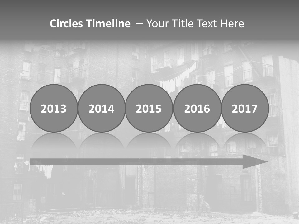 Typical House Of The 20Th Century PowerPoint Template