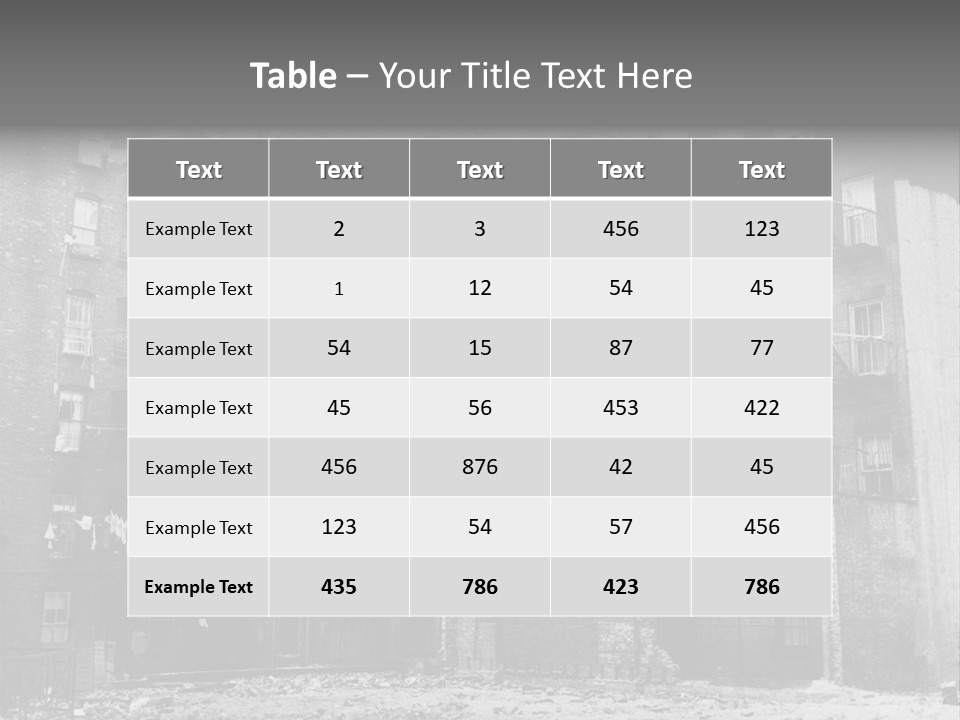 Typical House Of The 20Th Century PowerPoint Template