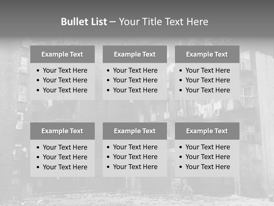 Typical House Of The 20Th Century PowerPoint Template