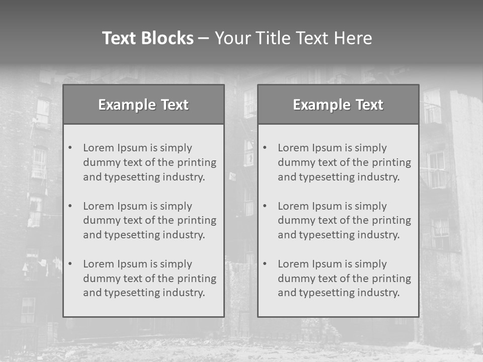 Typical House Of The 20Th Century PowerPoint Template