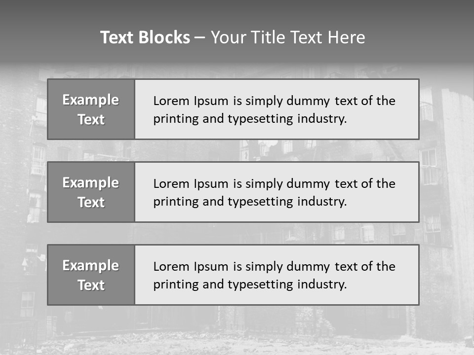 Typical House Of The 20Th Century PowerPoint Template