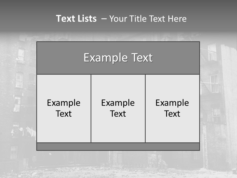 Typical House Of The 20Th Century PowerPoint Template