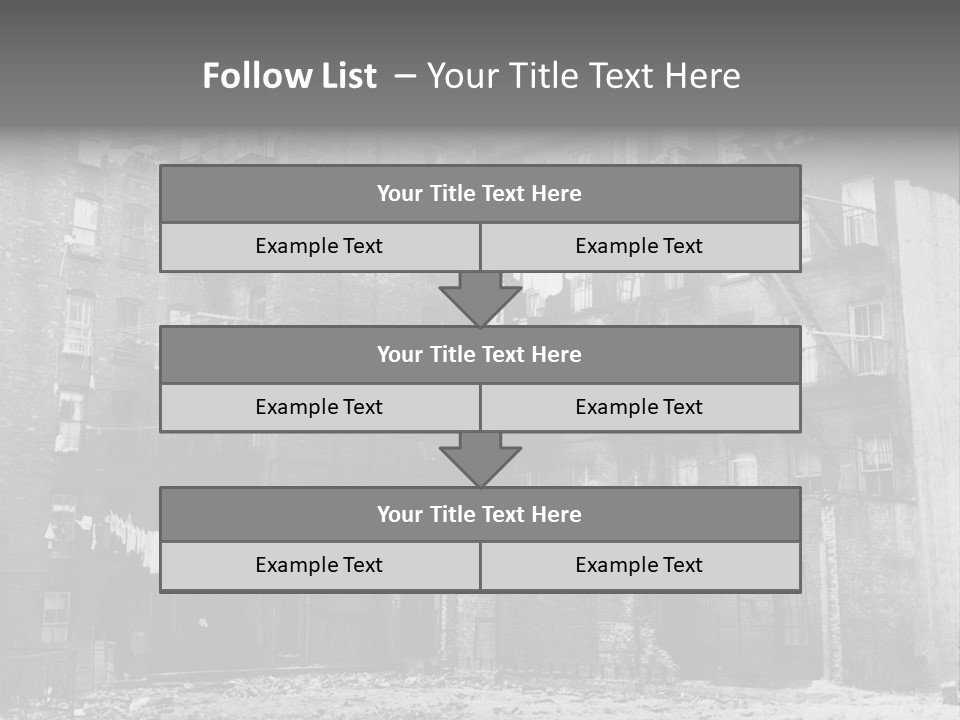 Typical House Of The 20Th Century PowerPoint Template