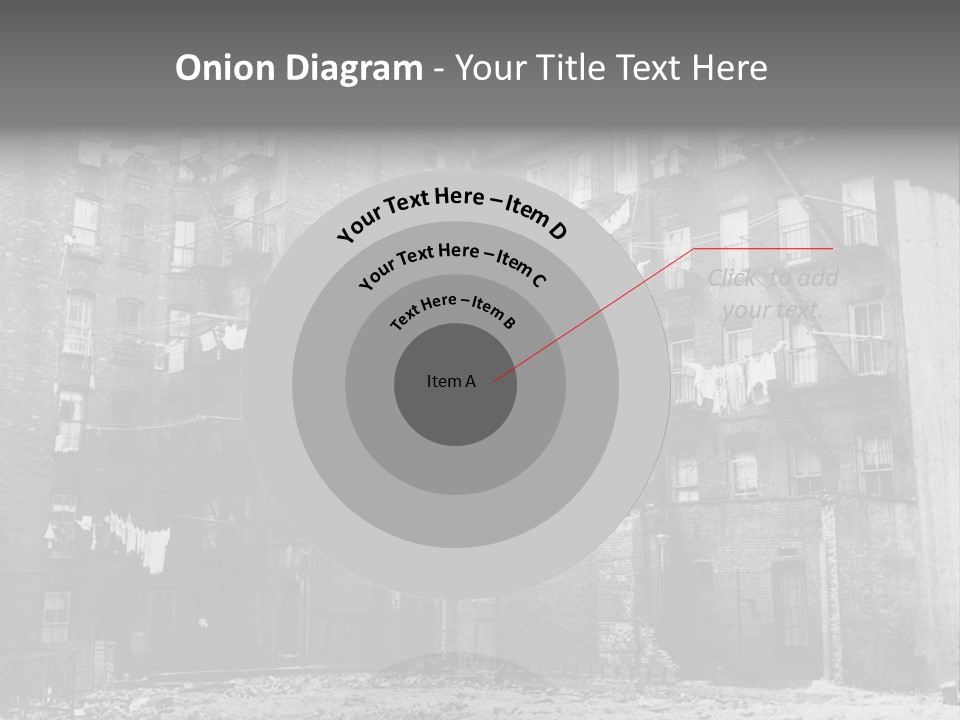 Typical House Of The 20Th Century PowerPoint Template