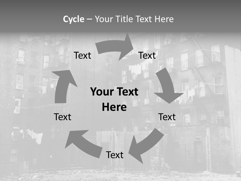 Typical House Of The 20Th Century PowerPoint Template