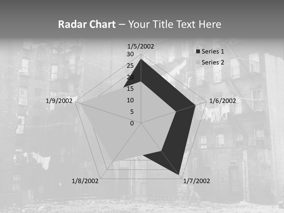 Typical House Of The 20Th Century PowerPoint Template