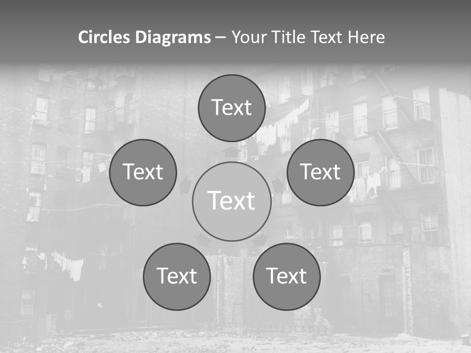 Typical House Of The 20Th Century PowerPoint Template