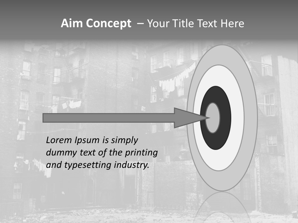 Typical House Of The 20Th Century PowerPoint Template