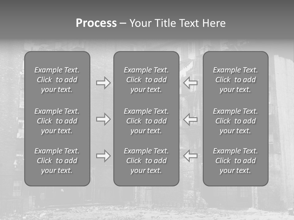 Typical House Of The 20Th Century PowerPoint Template