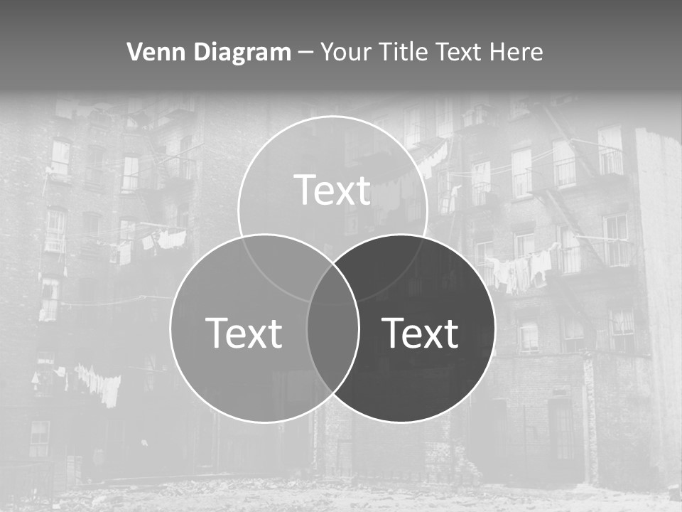 Typical House Of The 20Th Century PowerPoint Template