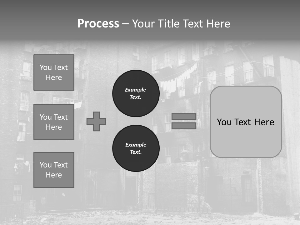 Typical House Of The 20Th Century PowerPoint Template