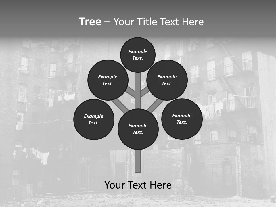 Typical House Of The 20Th Century PowerPoint Template