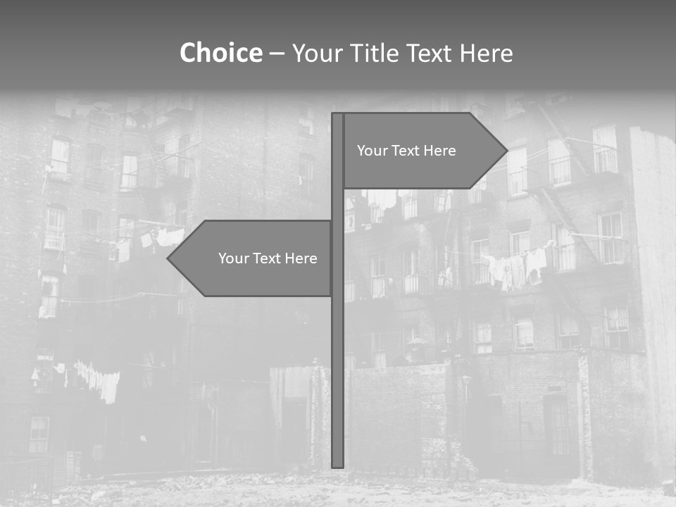 Typical House Of The 20Th Century PowerPoint Template