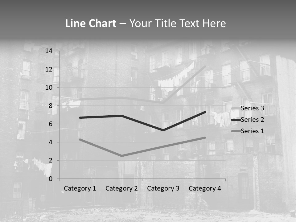 Typical House Of The 20Th Century PowerPoint Template
