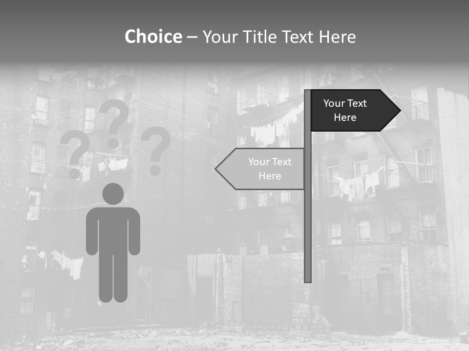 Typical House Of The 20Th Century PowerPoint Template