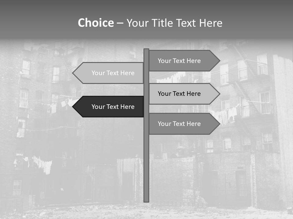 Typical House Of The 20Th Century PowerPoint Template