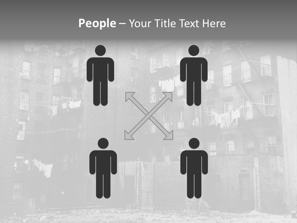 Typical House Of The 20Th Century PowerPoint Template