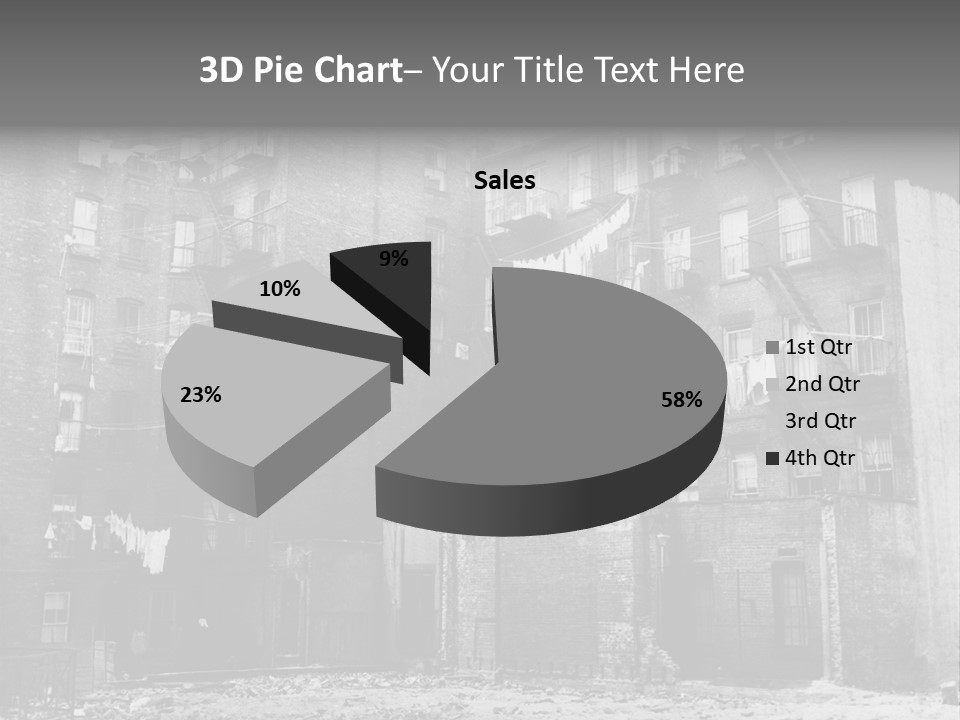 Typical House Of The 20Th Century PowerPoint Template