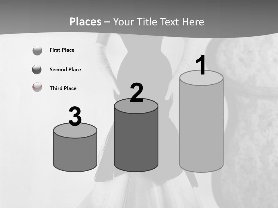Beautiful Woman In A Slinky Dress PowerPoint Template