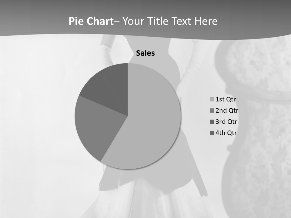 Beautiful Woman In A Slinky Dress PowerPoint Template