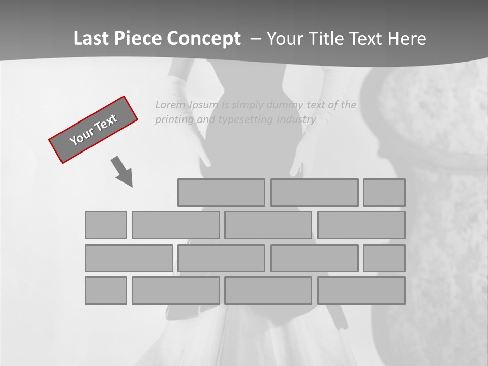 Beautiful Woman In A Slinky Dress PowerPoint Template