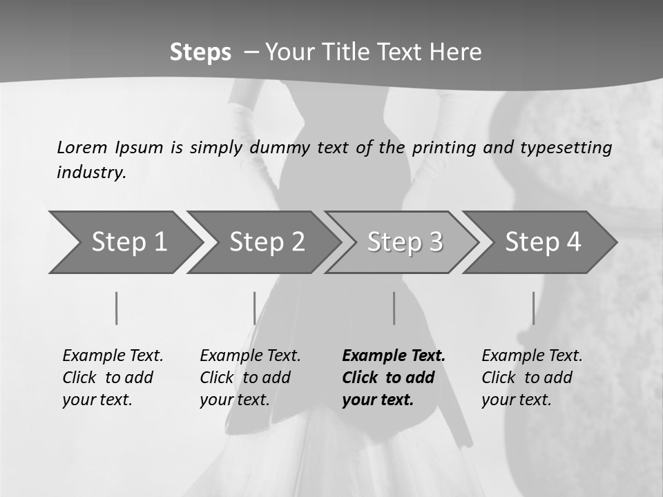 Beautiful Woman In A Slinky Dress PowerPoint Template
