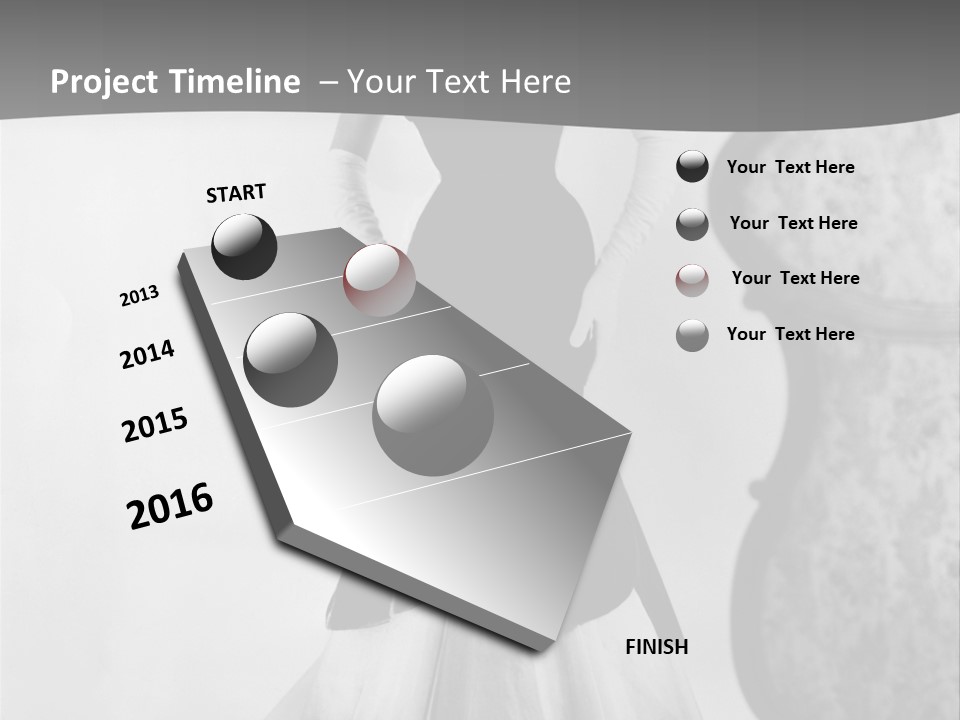 Beautiful Woman In A Slinky Dress PowerPoint Template