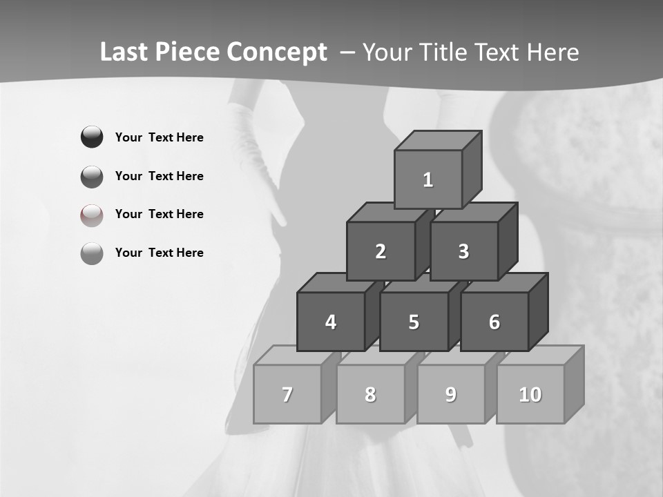 Beautiful Woman In A Slinky Dress PowerPoint Template