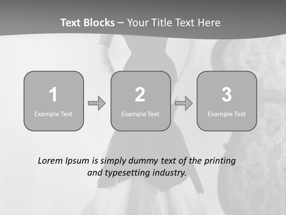 Beautiful Woman In A Slinky Dress PowerPoint Template