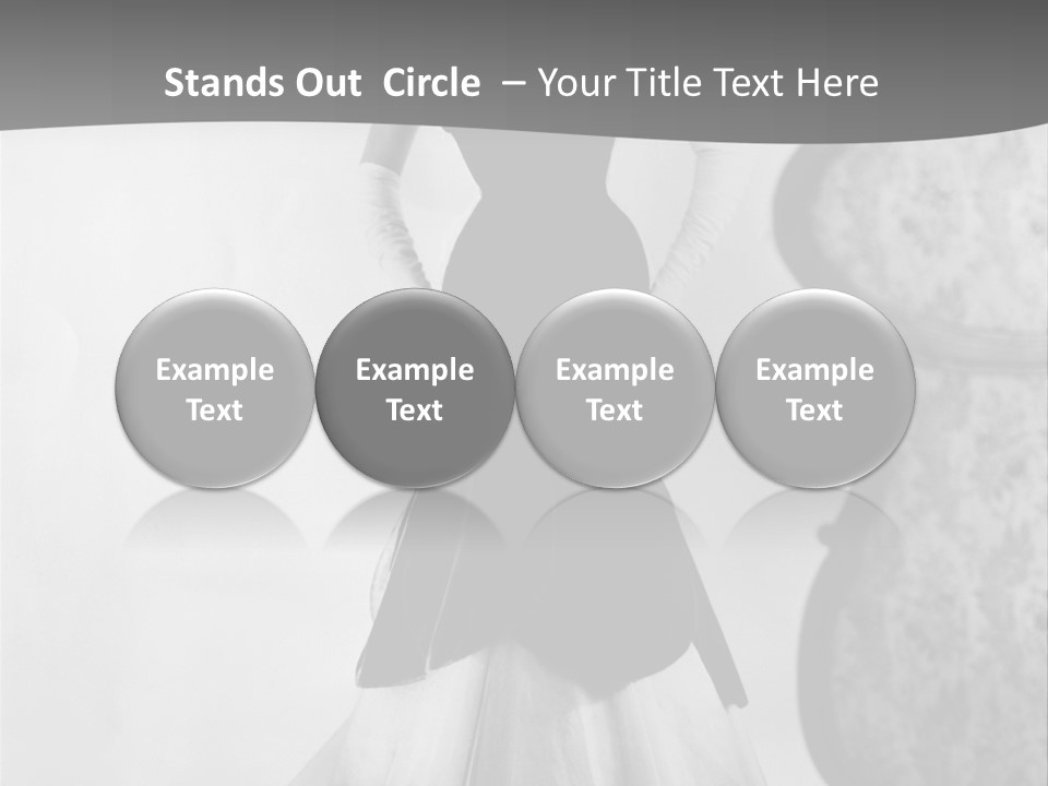 Beautiful Woman In A Slinky Dress PowerPoint Template