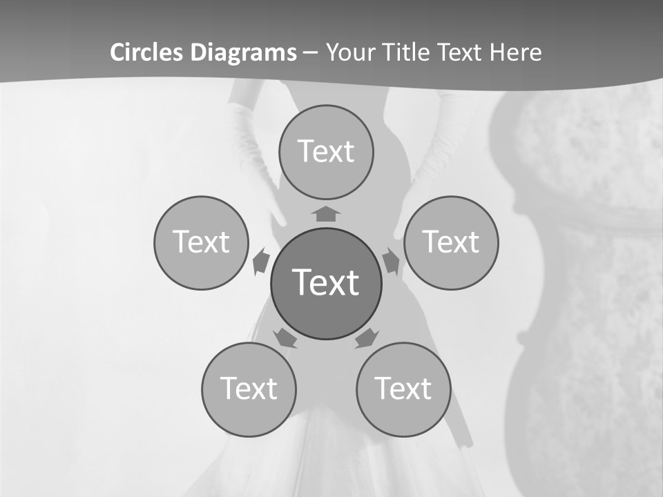 Beautiful Woman In A Slinky Dress PowerPoint Template