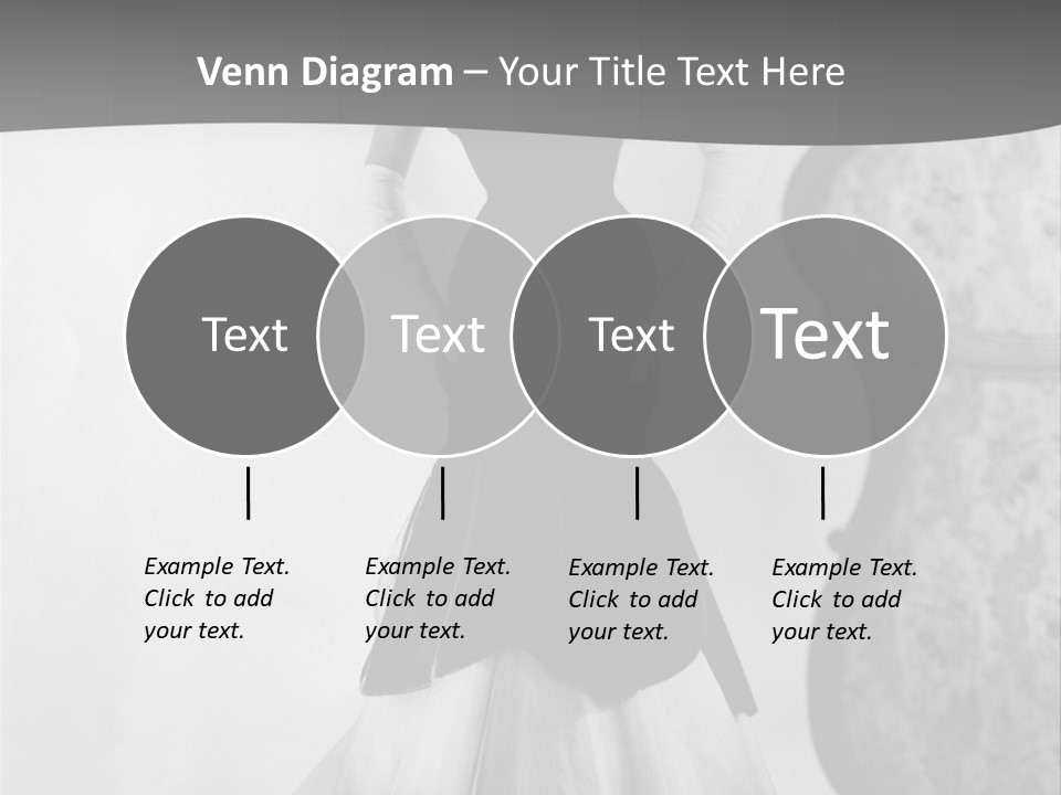 Beautiful Woman In A Slinky Dress PowerPoint Template
