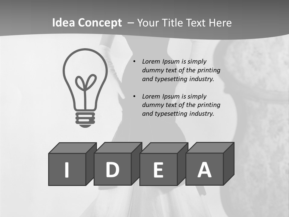 Beautiful Woman In A Slinky Dress PowerPoint Template