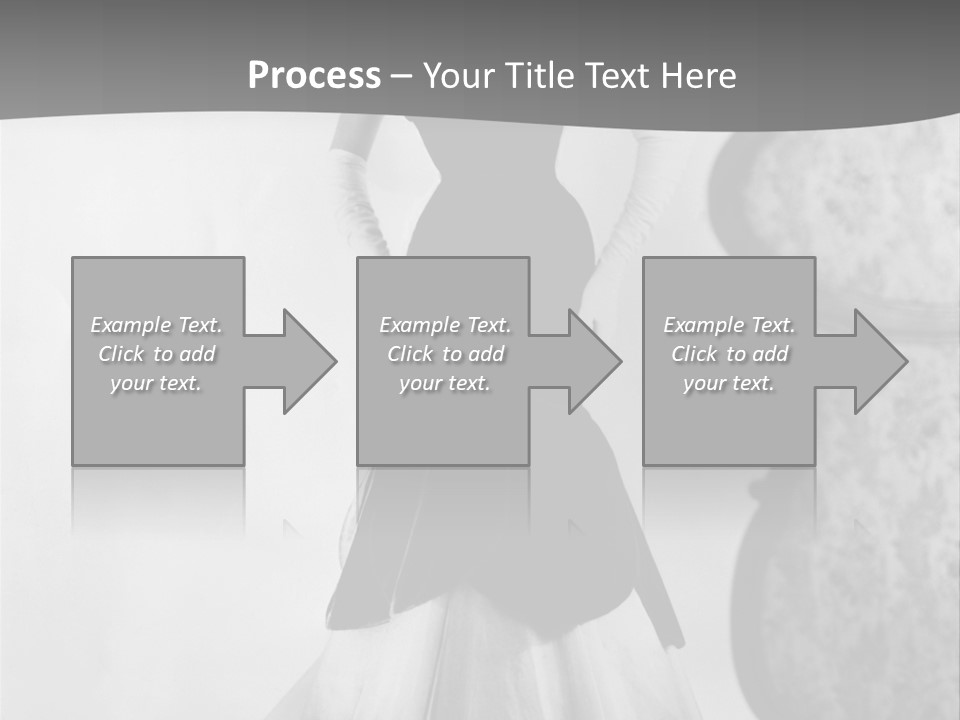 Beautiful Woman In A Slinky Dress PowerPoint Template