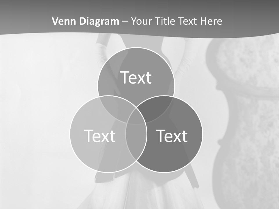 Beautiful Woman In A Slinky Dress PowerPoint Template