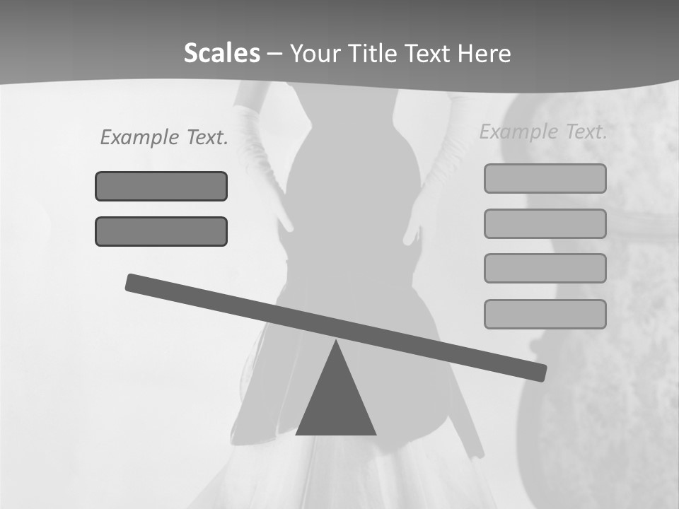 Beautiful Woman In A Slinky Dress PowerPoint Template
