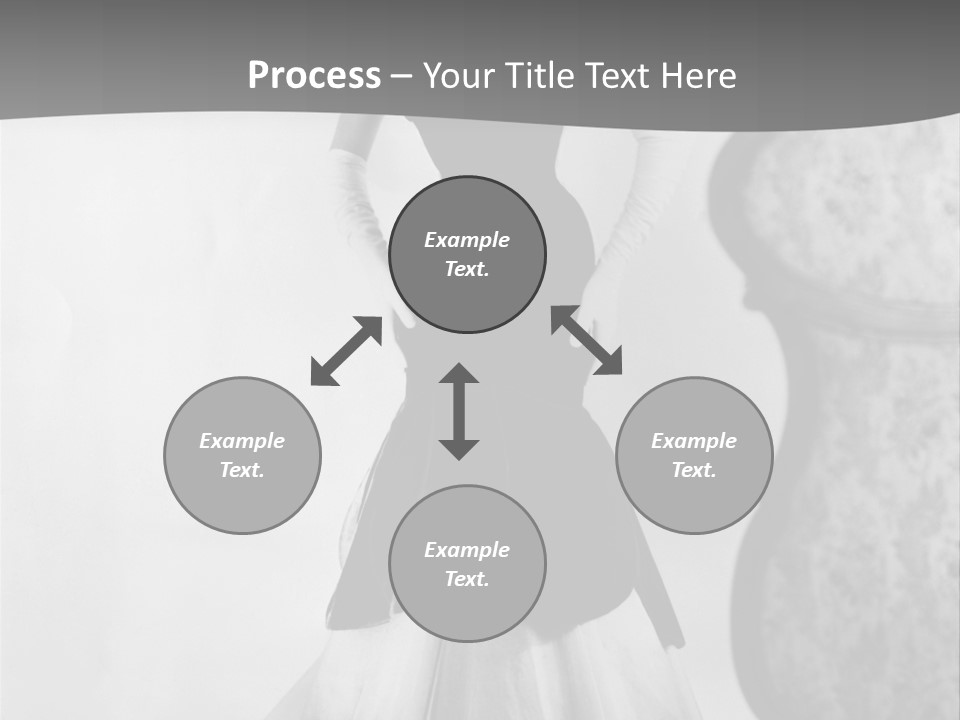 Beautiful Woman In A Slinky Dress PowerPoint Template