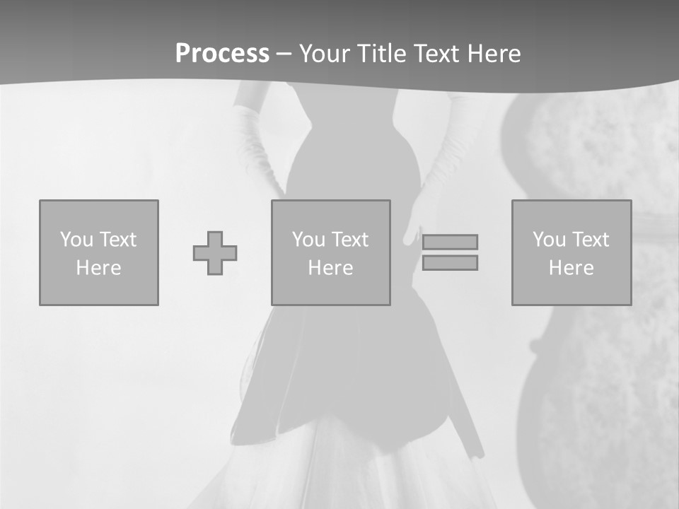 Beautiful Woman In A Slinky Dress PowerPoint Template